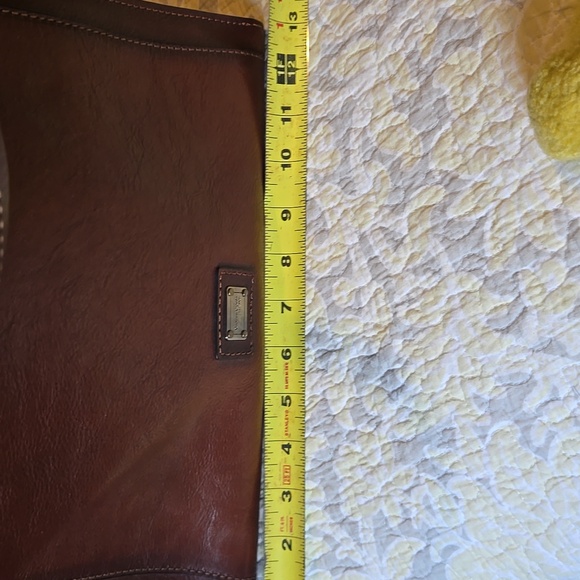 Gianni Conti Elegant Brown Leather Shoulder Bag - Picture 7 of 9